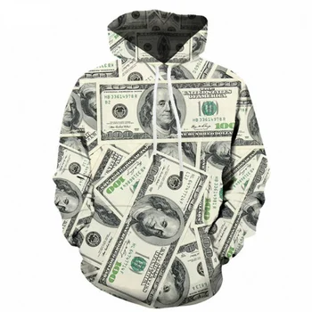 Marca Dólares Hoodies Dinheiro Suar a camisa Engraçada em 3d de hoodies Hip Hop Hoodie dos Homens Fresco 2021 Casaco com carapuço