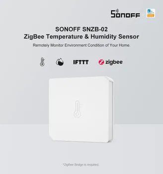 SNZB-02 Zigbee temperatura e umidade sensor de controle de voz Weilian casa inteligente comércio exterior