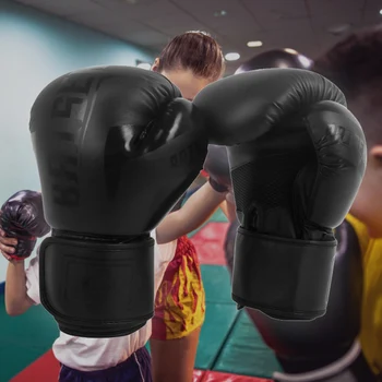 PU de Treinamento de Boxe, Luvas de Wearable Kickboxing Luvas de Protecção Durável Respirável Um Tempo de Formação de Etiqueta para Esportes de Suprimentos