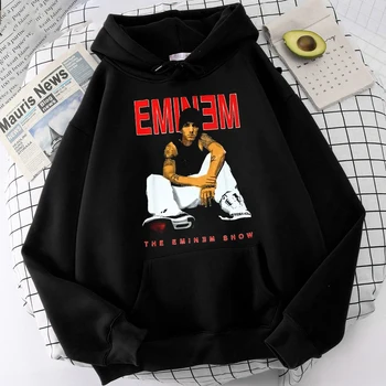 Eminem Camisas Dos Homens De Moda Casaco De Harajuku, O Rapper Capuz Crianças Hip Hop Roupas De Treino De Meninos Casaco Pullover Rock Homens Mulheres