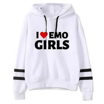 eu Amo Emo Meninas hoodies do Inverno das mulheres 2023 Pulôver de vestuário feminino estética puxa
