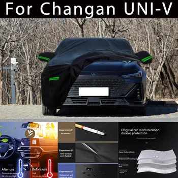Para Changan UNI-V Exterior Completa de Proteção de Automóvel Cobre de Neve Cobrir as Sombras Impermeável, Dustproof Exterior acessórios do Carro