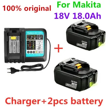 18V18Ah Bateria Recarregável 18000mah de Bateria Li-Ion de Substituição de Bateria para MAKITA BL1880 BL1860 BL1830battery+3A Carregador