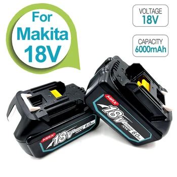 100% Original Makita 18V 6000mAh Recarregável Ferramentas de Potência da Bateria com LED de Substituição do Li-íon LXT BL1860B BL1860 BL1850 BL 1830