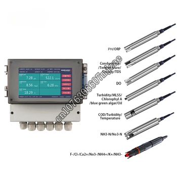 On-line Digital Sensor de PH ORP Condutividade FAZER Turbidez COD MLSS Medidor TDS Controlador de Multiparameter Analisador de Qualidade de Água