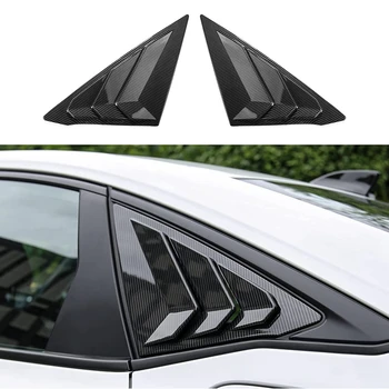 De trás da Janela de Grades Triangulares de Vidro de Janela Persianas Para Honda Civic Sedan 11 de 2022 2023 - ABS