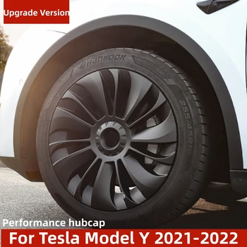4PCS Tampa do cubo Para o Tesla Model Y 2021 2022 Carro de Substituição da capa de Roda de 19 Polegadas e o Desempenho de Automóveis Calota Cobertura Completa de Acessórios