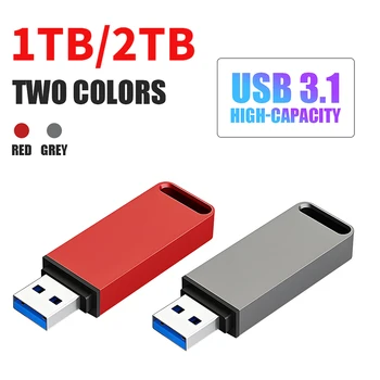 Original 1TB USB 3.1 Unidade Flash 2TB de Alta Velocidade da Movimentação da Pena do Metal Tipo C USB PenDrive cartão de Memória De Computador Dispositivo de Armazenamento