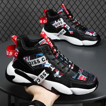 Sapatos de homem De 2023 Primavera Nova China-Chic dos Alunos High rise Par de Tênis de Basquete de Lazer, Esportes Executando o Velho Pai sapatos da moda
