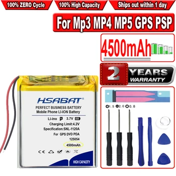 HSABAT 4500mAh 125054 de Polímero de Lítio Li-Po li Bateria Recarregável de íon de células para Mp3 MP4 MP5 PSP em seu GPS