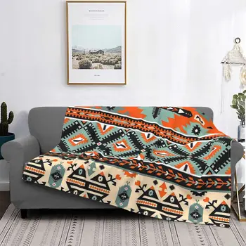 Boho Navajo Padrão de Lançar uma Manta, Cobertor de Lã Super Macia Aconchegante Conforto Leve Quente para o Sofá Sofá-Cama Queen King Size