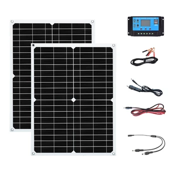 Painel Solar kit e 50W painéis solares flexíveis com Regulador de Controlador de 12 volts de alta eficiência 5V 12V carregador de bateria módulo