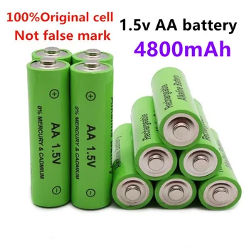 1,5 v pilhas AA bateria recarregável 4800mAH 1,5 V alcalina nova bateria recarregável lâmpada LED brinquedo MP3 + entrega grátis