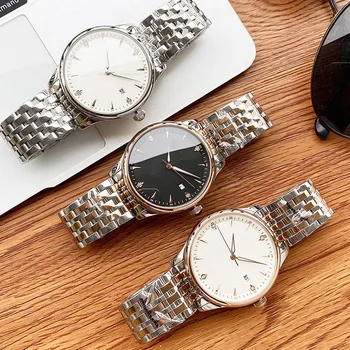 S-35 de Alta qualidade de mulheres rodada relógio com precisão de caixa de aço e pulseira, simples e discreto para mostrar encantadora charme