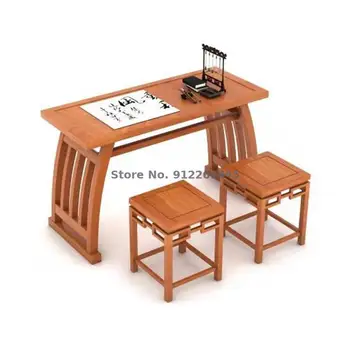 Sinologia tabela de caligrafia mesa de madeira maciça de Chineses antigos limpeza de jardim-de-infância mesas e cadeiras rígido caneta especial