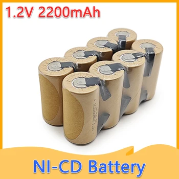 Nova chave de Fenda Broca SC 1.2 V Bateria de 2200mah SubC Ni-Cd Recarregável da Bateria com a Etiqueta da Ferramenta de Poder do Ni-Cd de SUBC Bateria