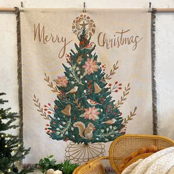 Boêmio Natal Sofá Cobertor De Bom Augúrio Versátil Acampamento Piquenique Ins Vento Jogar Baki Presente Perfeito Cobertores E Mantas De Cama De Pelúcia